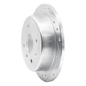 Chevrolet Optra Brake Rotor (1) - Rear Left - R1 Concepts - Drilled & Slotted - Silver - `04-`10